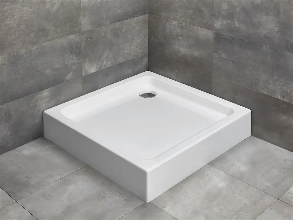 Cadita dus dreptunghiulara Radaway Siros C Compact 80x80x17cm Plată securizată