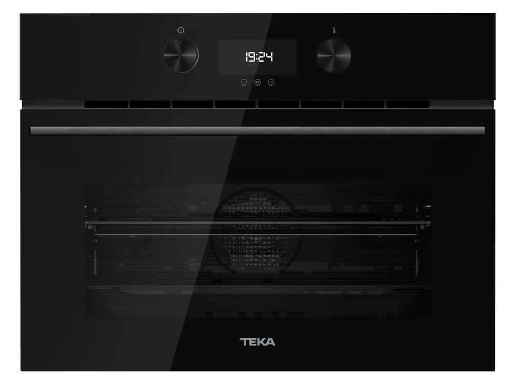 Cuptor compact incorporabil Teka HLC 8440 C FBK combi-microunde, 40 litri, 11 functii, HydroClean, full black Preț redus