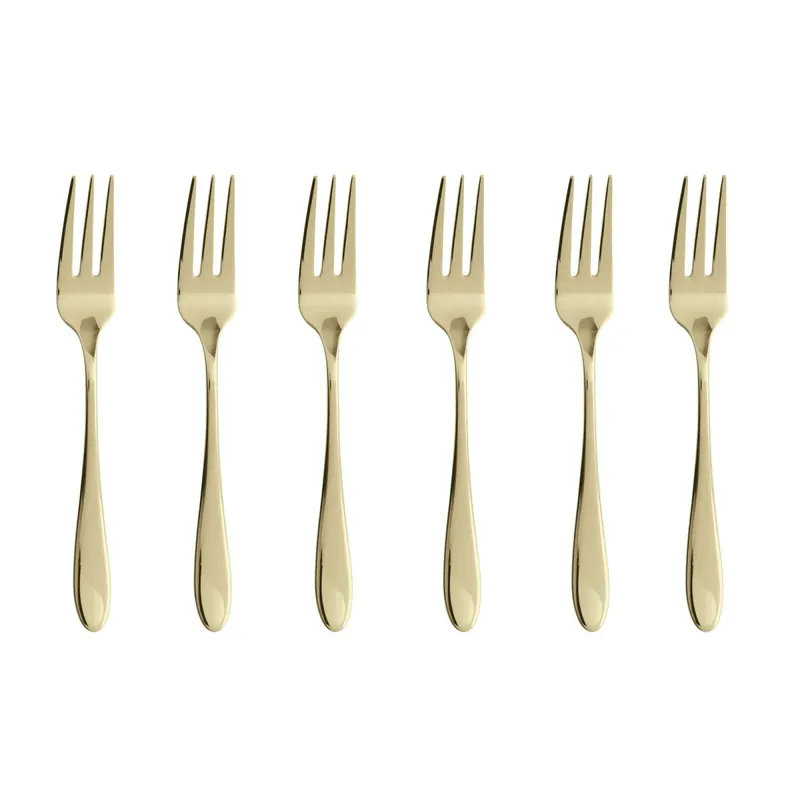 Set furculite desert Sambonet Velvet, 6 piese, Champagne Discount