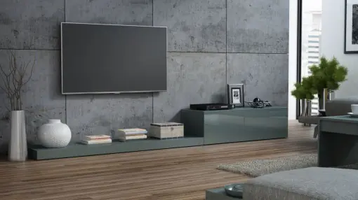 COMODA LIVING RTV LIFE GRI DESIGN MODERN CM Doar azi