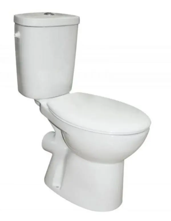 Doar azi Set vas wc stativ cu rezervor si capac, Fayans, evacuare laterala, alb, 34.6x66.5x79.5cm