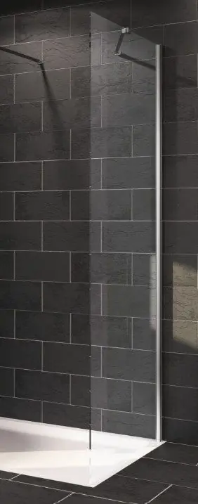 Perete dus walk-in fix, Huppe, X1B, sticla securizata 6mm, transparenta, anticalcar, profil crom, 100x200 cm Popular
